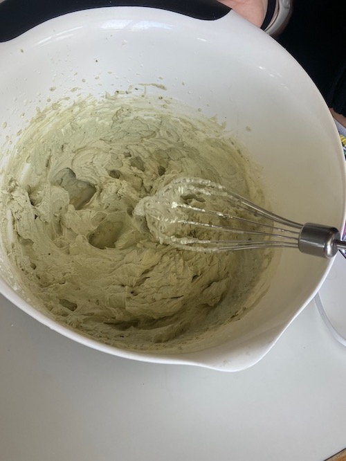 matcha crepe cake photo