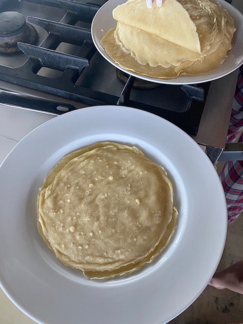 matcha crepe cake photo
