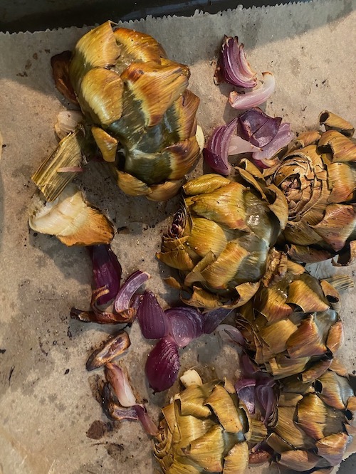 roasted artichokes photo